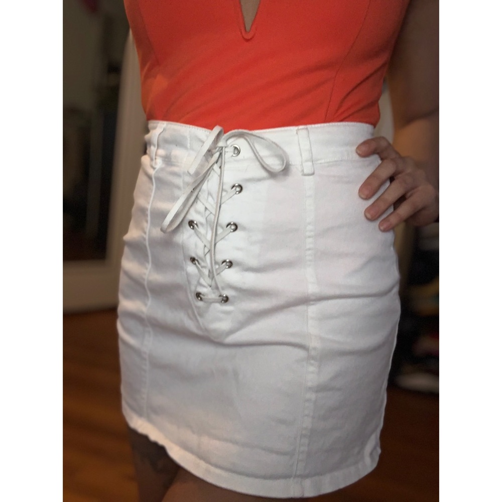 White miniskirt